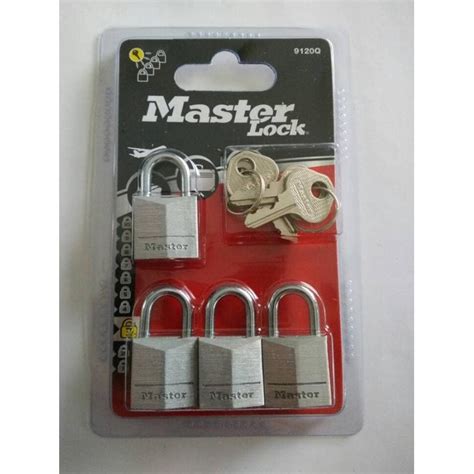 →dz Masterlock กุญแจล็อคกระเป๋าเดินทาง อะลูมิเนียม 4 ชิ้น (9120Qnop ...