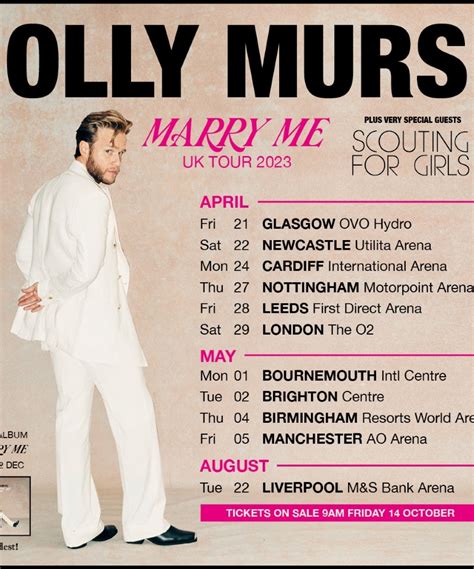 Olly Murs Marry Me UK Tour 2023 04 May 2023 Resorts World Arena