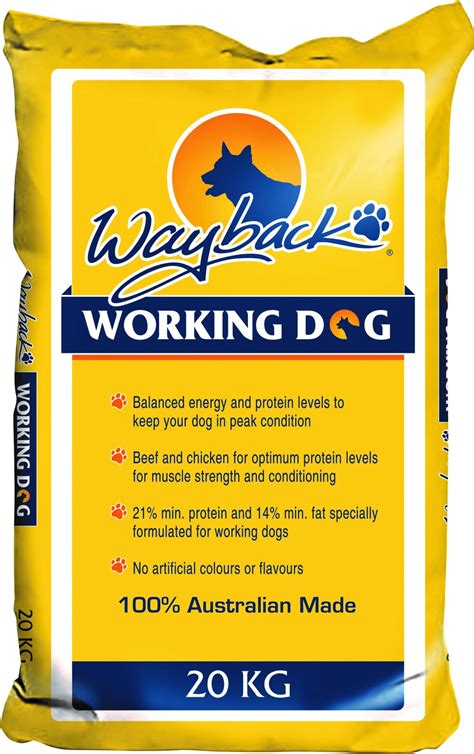 Wayback Adult Working Dog 20kg - AG Warehouse