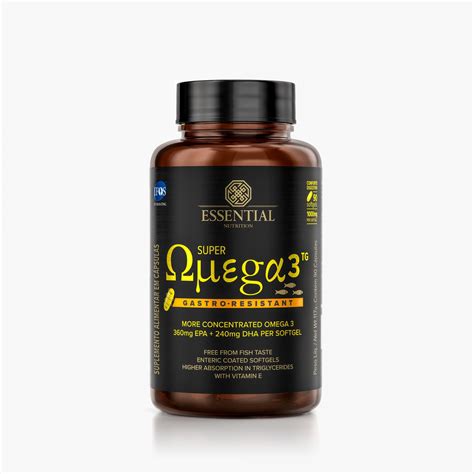 Super Omega 3 TG Gastro Resistente 90 Capsulas Essential Nutrition