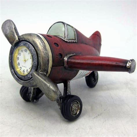 Retro Airplane Clocktable Clockvintage Airpianedesk Etsy