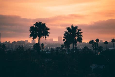 La Los Angeles West Hollywood Century City Sunset Skyline Nature