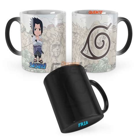 Caneca Mágica Sasuke Uchiha Chibi Naruto Mod 4 Decora Geek