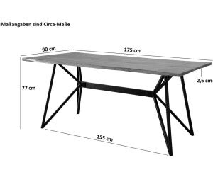 Sam Esstisch Baumkante X Cm Akazie Nougat Drachen Gestell
