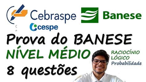 Provas Cebraspe Nível Médio Pdf - Prova da BANESE (CEBRASPE) - NÍVEL MÉDIO | 8 Questões de Raciocínio ...