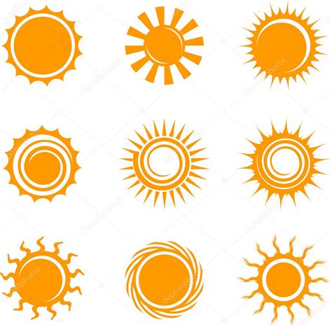 Sun Icons — Stock Vector © Iconspro 6031414