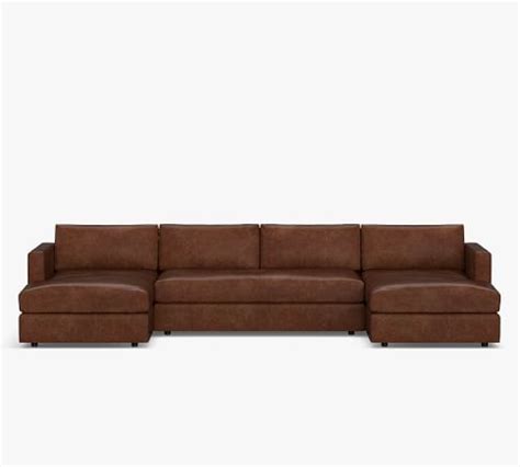 Jake Modular Leather Piece L Shaped Sectional Pottery Barn