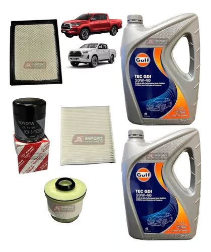 Kit Service X Filtros Aceite W Toyota Hilux Td