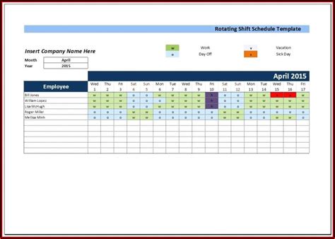 Shift Schedule Template Sample Schedule Template Shift Schedule | Hot ...