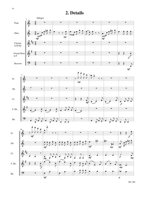 Details For Wind Quintet Sheet Music David Warin Solomons Woodwind Ensemble