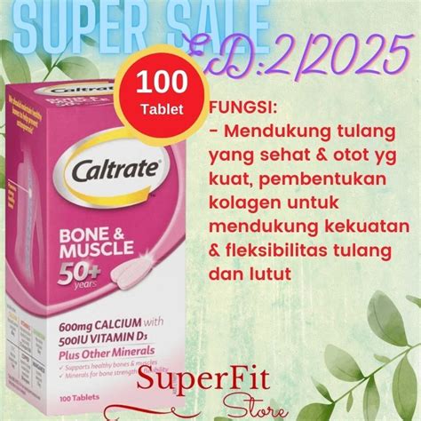 Jual Caltrate Bone Muscle 50 Calcium Vitamin D3 Isi 100 Tablet Untuk