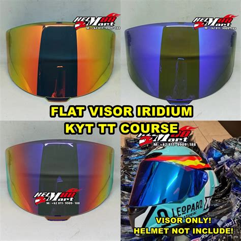 Jual Visor KYT TT Course Iridium RED BLUE Kaca KYT TTCourse Visor Helm