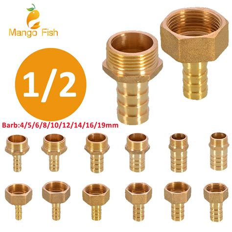 Brass Pipe Fitting 6 8 10 12 14 16mm Hose Barb Tail 1 8 3 8 