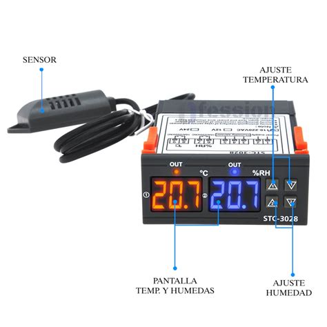 Medidor Controlador Digital Stc De Humedad Y Temperatura