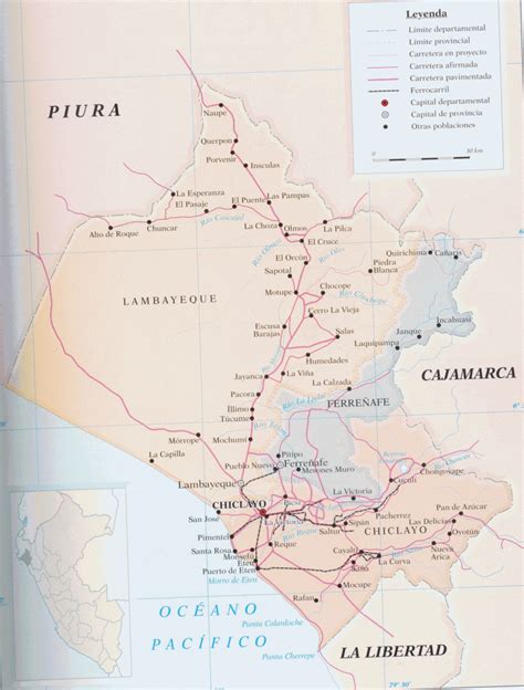 Mapa De Lambayeque Provincia Municipios Tur Stico Y Carreteras De