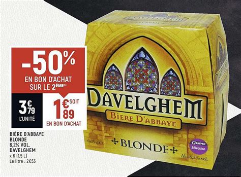 Offre Bi Re D Abbaye Blonde Vol Davelghem Chez Spar