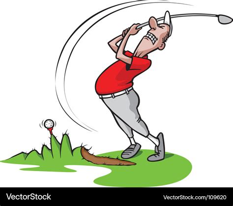 Cartoon Golfer Royalty Free Vector Image Vectorstock