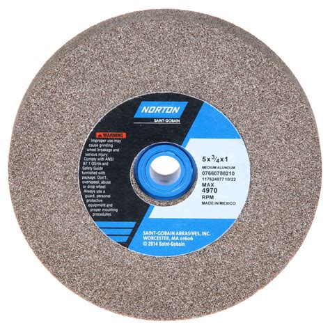 NORTON Type 1 5 X 3 4 X 1 Straight Grinding Wheel 26ZV95