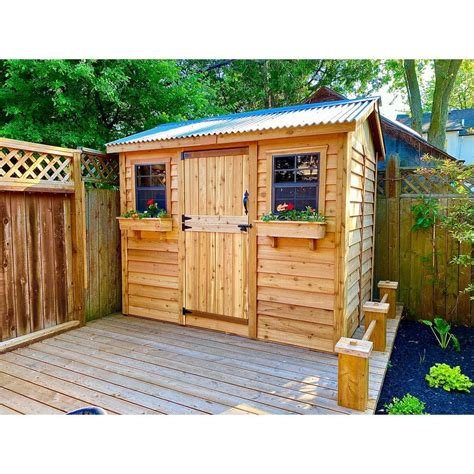 Outdoor Living Today Cabana 9 Ft W X 6 Ft D Cedar Wood Garden Shed