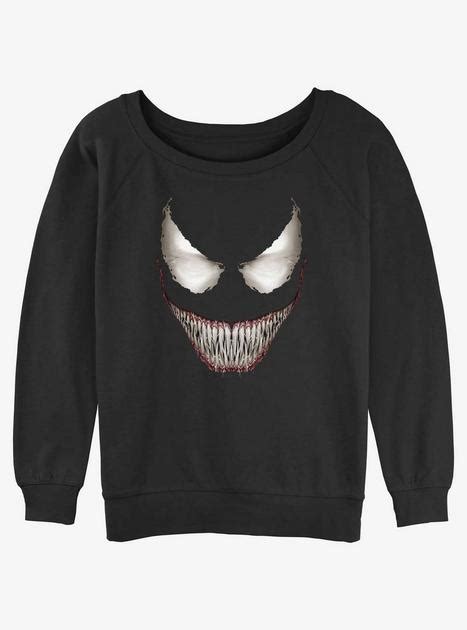 Marvel Venom Big Face Womens Slouchy Sweatshirt Black Boxlunch