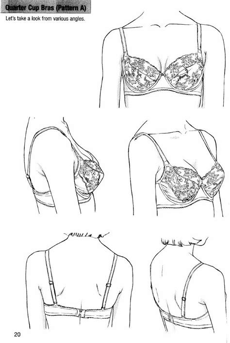 how to draw a bra
