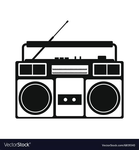 Boombox Simple Icon Royalty Free Vector Image VectorStock