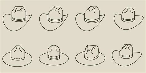 Cowboy Hat Outline Vector Art, Icons, and Graphics for Free Download