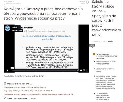 Szkolenie Kadry i Płace Online z Zaświadczeniem MEiN Specjalista do