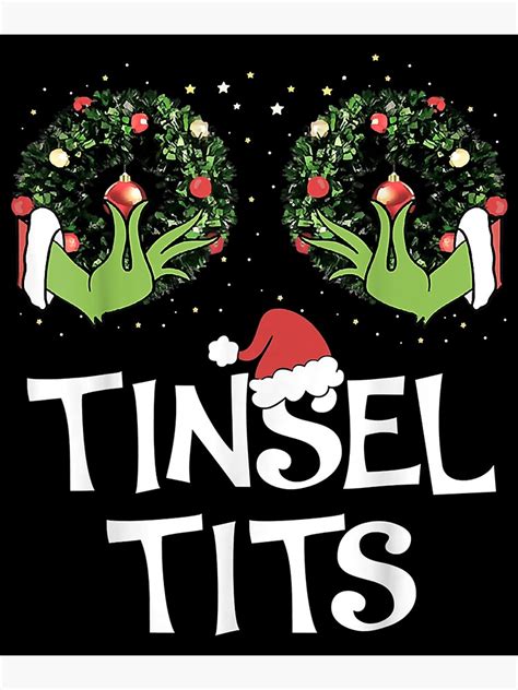 Jingle Balls Tinsel Tits Couples Christmas Matching Couple Poster For