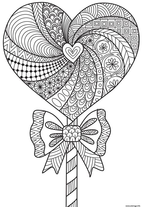 Coloriage Mandala Coeur Motifs Fleurs Adulte JeColorie