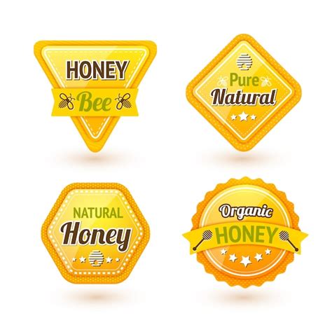 Premium Vector Honey Labels Set