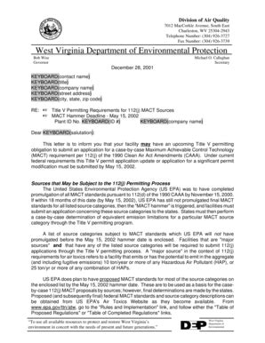 Fillable Online Dep Wv West Virginia Department Of Environmental