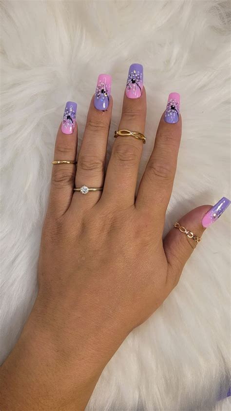 Dandelion Ombre Set Press On Nails Glitter Placement Alternating Ombre