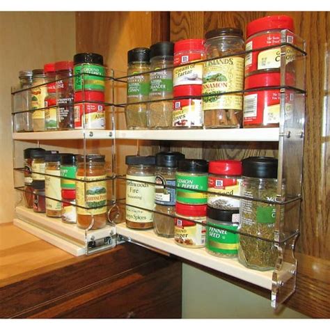 Vertical Spice 4-Shelf Cream Cabinet Mount Spice Rack 22x2x11DC - The ...