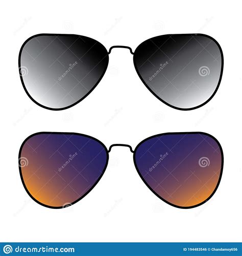 Gafas De Sol Vectoriales Fondo Blanco Aislado Ilustración del Vector