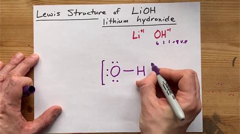 Lewis Structure Of Lioh Lithium Hydroxide Youtube