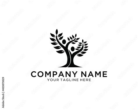 People tree logo vector illustration Stock Vector | Adobe Stock