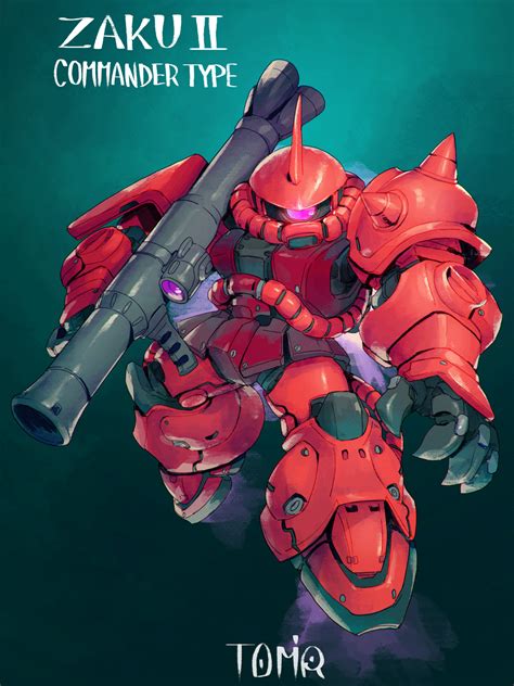 Zaku Ii S Char Custom Gundam And 2 More Drawn By Toomiro Danbooru