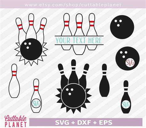 Bowling Svg Bowling Monogram Svg Bowling Split Svg Eps Etsy In 2022