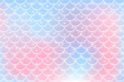 Mermaid Scale Pattern On Watercolor Background Fish Tale Skin Texture