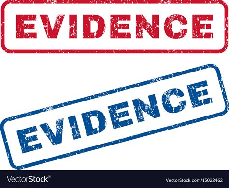 Evidence Rubber Stamps Royalty Free Vector Image