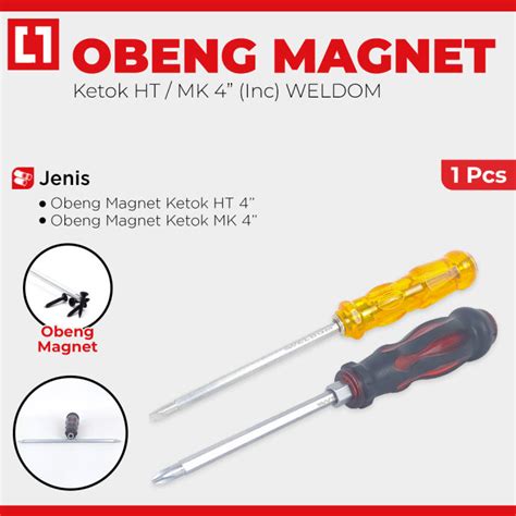 Obeng Magnet Ketok Plus Min Bolak Balik 4 Weldom Lazada Indonesia