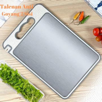 Jual Talenan Stainless Steel Sisi Double Side Chopping Board