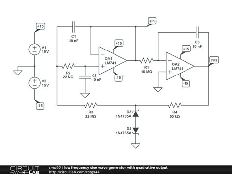 Sine Wave Generator Schematic Diagram