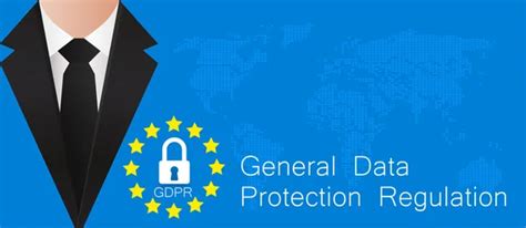 General Data Protection Regulation European Gdpr Concept Flyer Template Vector Illustration