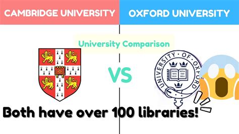 Both Oxford And Cambridge Have Over 100 Libraries Oxford Vs Cambridge