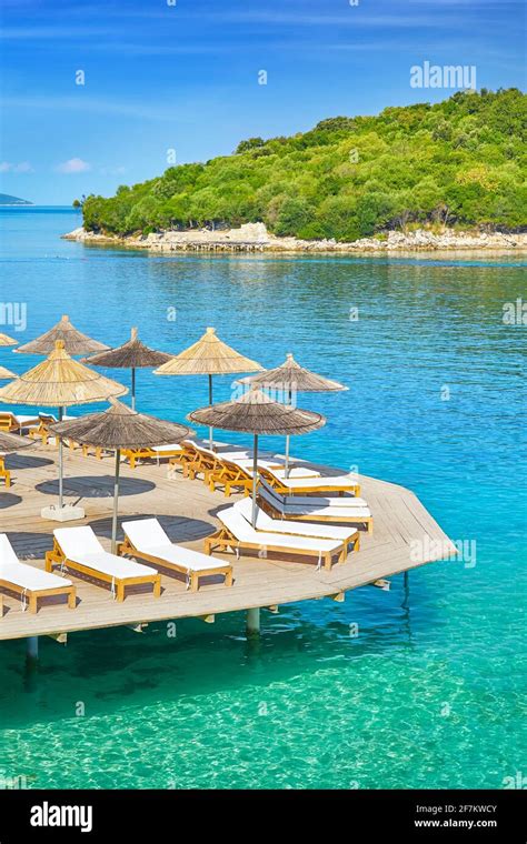 Ksamil Beach, Albanian Riviera, Albania Stock Photo - Alamy