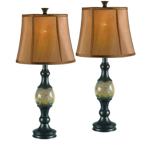 Kenroy Home Shay 29 In Bronze Table Lamp Set 2 Pack 21097brz The