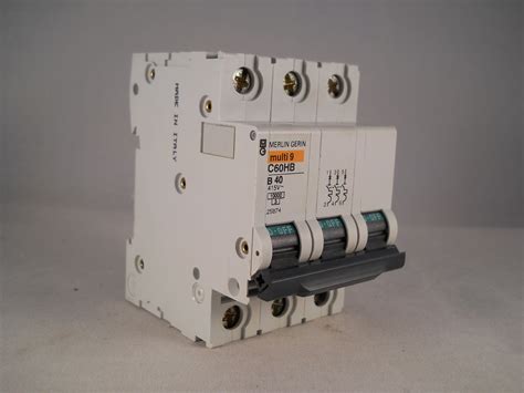 Merlin Gerin Mcb Triple Pole Phase Breaker Type B A C Hb