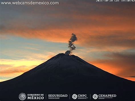 En Las últimas 24 Horas El Volcán Popocatépetl Emite 77 Exhalaciones Y